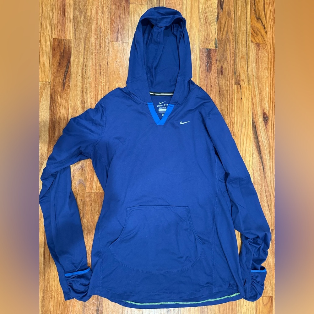 Nike Dri Fit Hoodie with Fold over Mitten Cuffs Size M